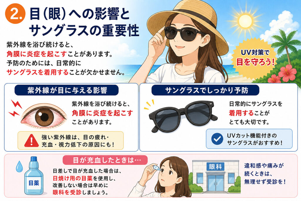 紫外線対策-目の影響とサングラス