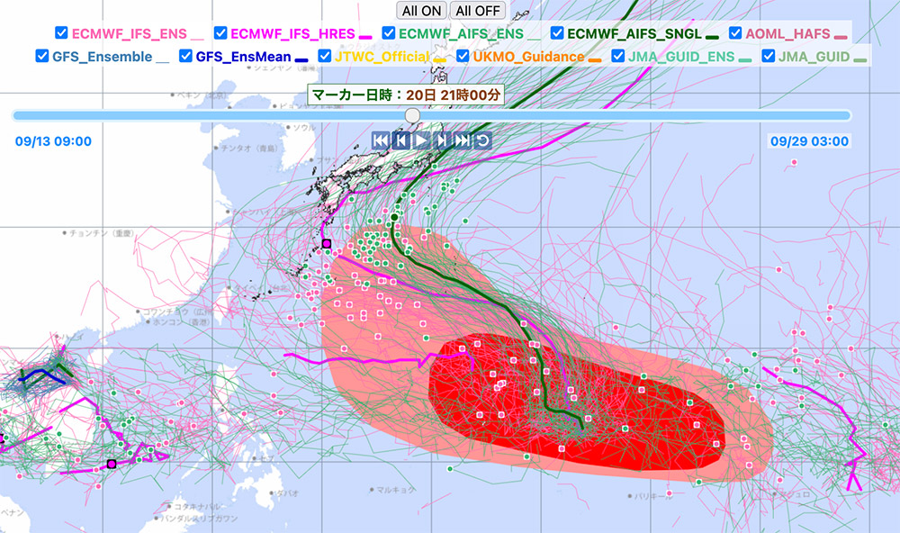 台風進路予想