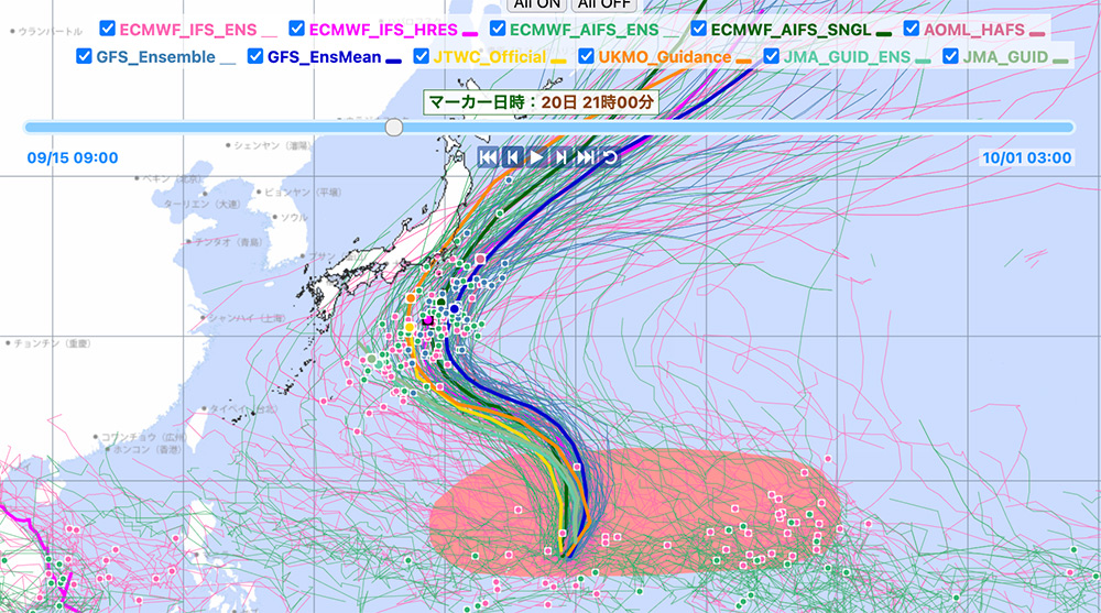 世界の台風予測