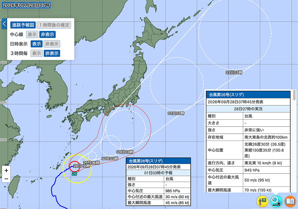 28日台風26号