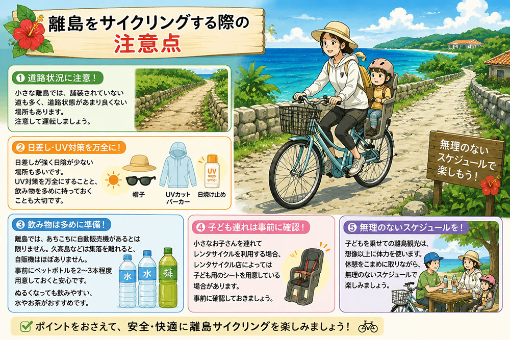 離島での自転車の注意点