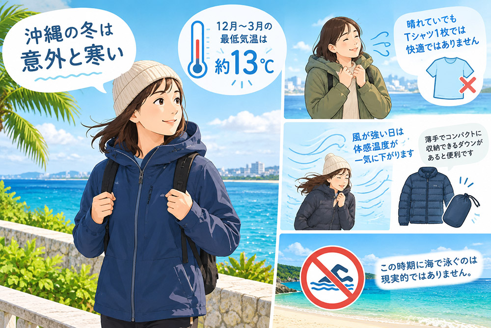 沖縄の冬は意外と寒い