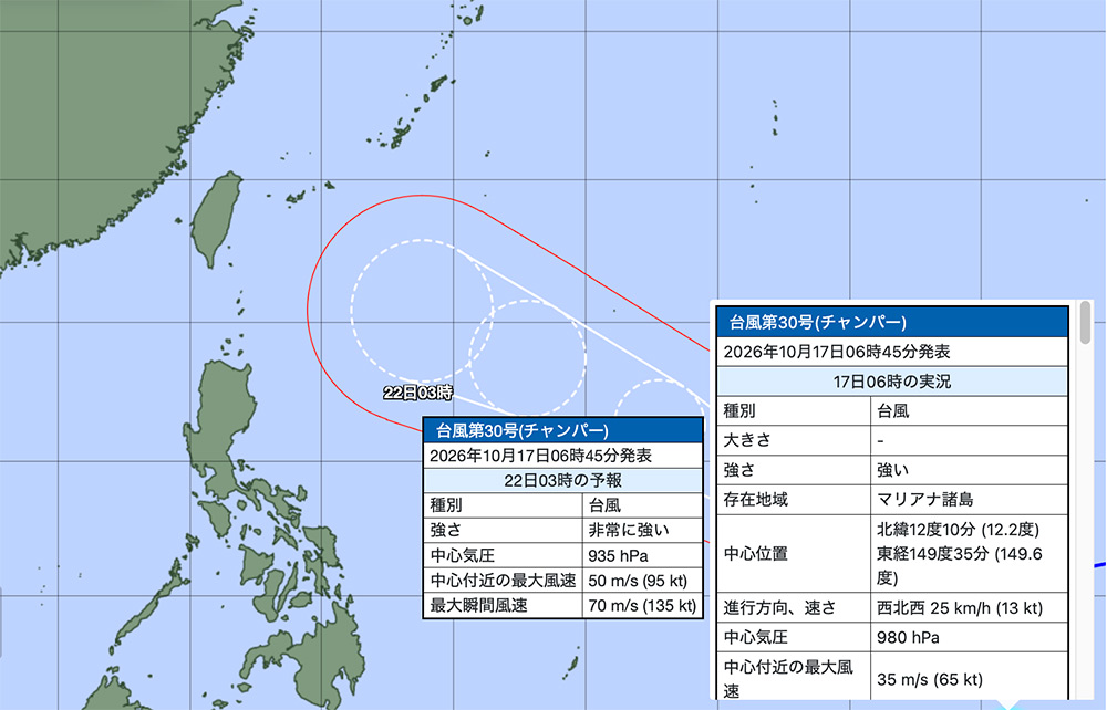 気象庁台風予測
