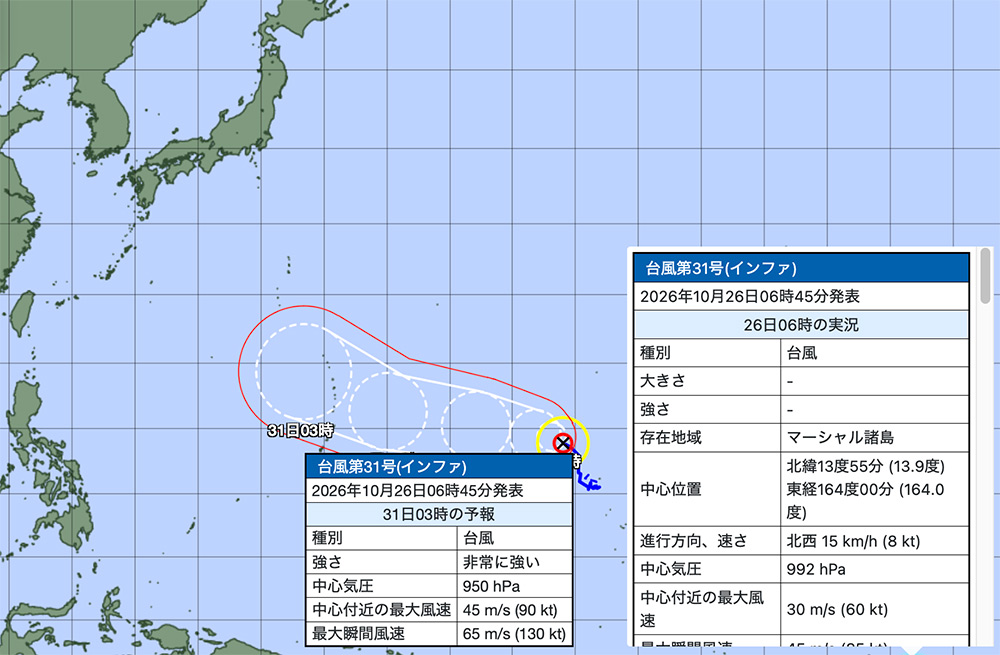 気象庁台風31号