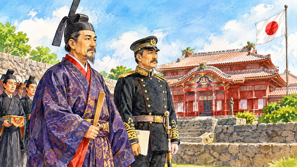 琉球王宮での歴史的会見-4