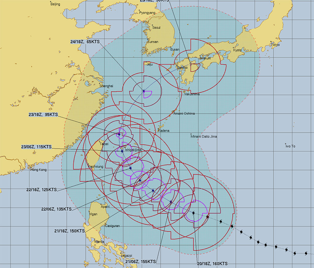 米軍台風予測