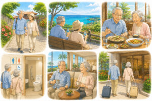高齢者の旅行シーン